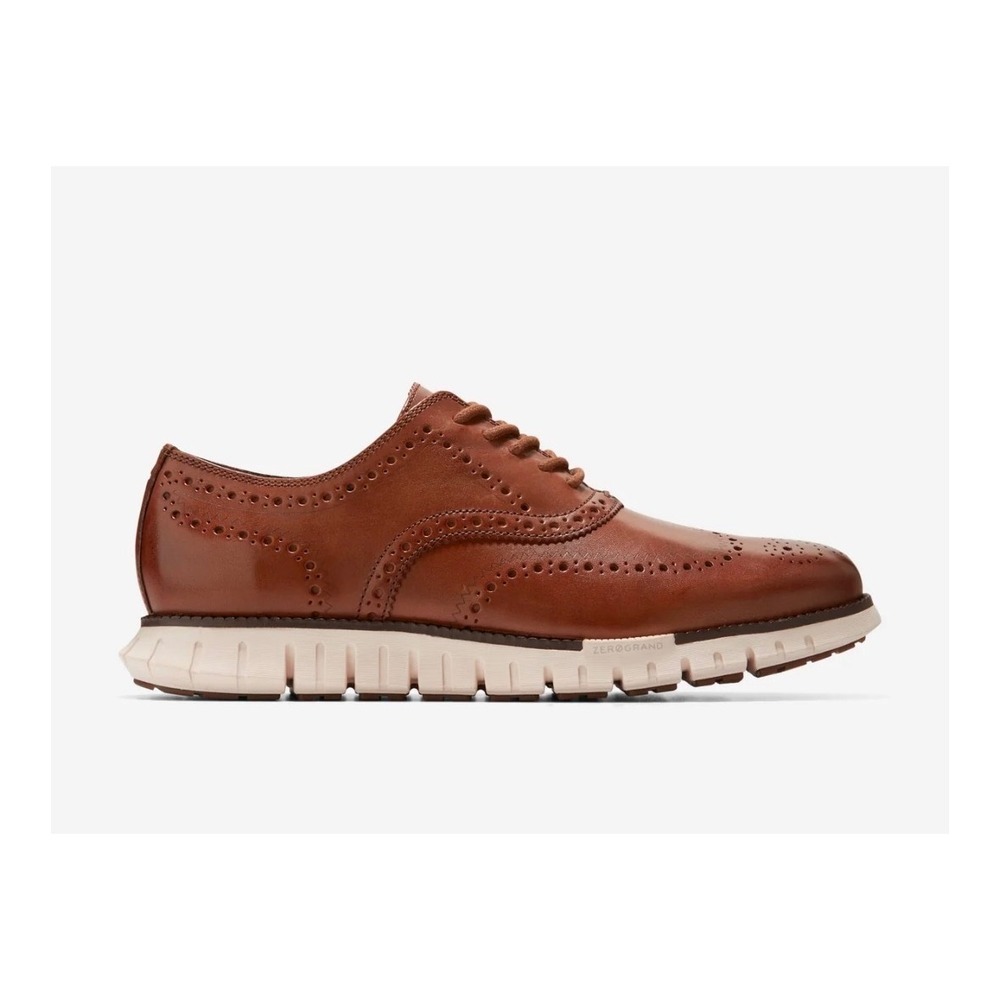 Cole Haan Zerogrand Wingtip Oxford Shoes Brown Leather Womens 8B